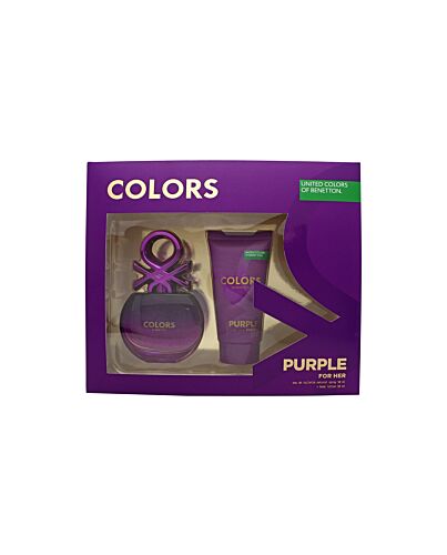 Benetton Colors de Benetton Purple Gift Set 50ml EDT + 50ml Body Lotion-G161849