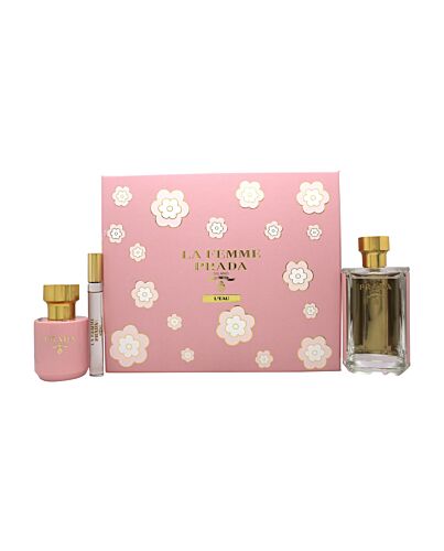 Prada La Femme Gift Set 100ml EDT + 100ml Body Lotion + 10ml EDT-K125208