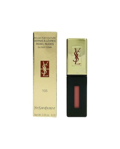 Yves Saint Laurent Rouge Pur Couture Vernis a Levres Rebel Nudes Lip Stain 15ml - 105 Corail Hold Up-Q291049