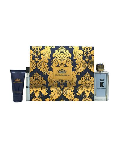 Dolce & Gabbana K Gift Set 100ml EDT + 10ml EDT + 50ml Aftershave Balm-D524654