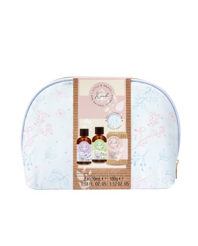 Style & Grace Kind Cosmetic Bag Gift Set 100ml Body Wash + 100ml Body Lotion + 100g Bath Salts + Cosmetic Bag-F069551