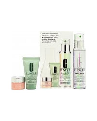 Clinique Even Tone Essentials Gift Set 50ml Even Better Clinical Radical Dark Spot Corrector + Interrupter + 30ml 7 Day Scrub Cream + 5ml All About Eyes-L924902