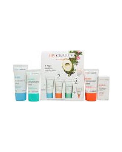 Clarins Grab And Go Set 30ml Cleansing Gel + 15ml Reboost Cream + 15ml Recharge Mask + 3ml Eye Treatment-B796464 | Maznun Fashion