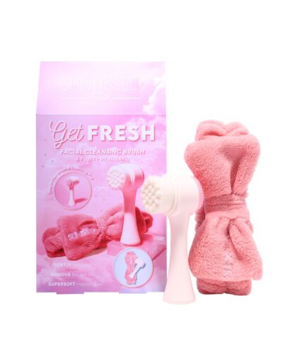 Sunkissed Skin Get Fresh Gift Set Facial Cleaning Brush & Fluffy Headband-J557381