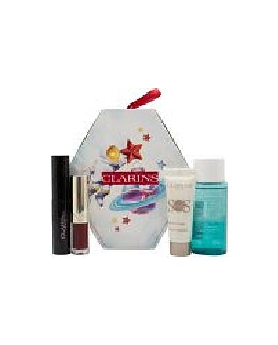 Clarins Make up Essentials Gift Set - Lip Comfort Oil 1.4ml + Clarins SOS Primer White 10ml +  Clarins Wonder Perfect Mascara  01 Black 3ml + Clarins Instant Eye Make-up Remover 30ml-P235233