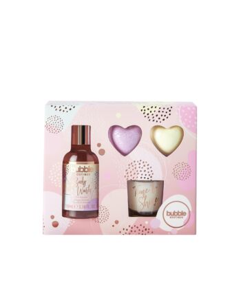 Style & Grace Bubble Boutique Relax and Bathe Gift Set 100ml Body Wash + 2 x 20g Heart Bath Fizzer + 30g Candle + Votive-F069751