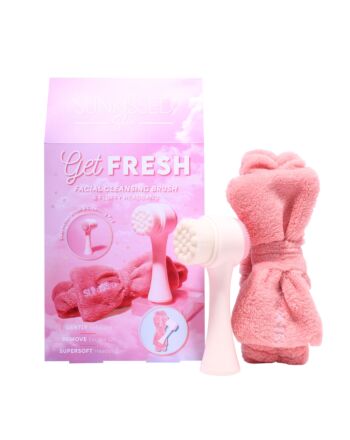 Sunkissed Skin Get Fresh Gift Set Facial Cleaning Brush & Fluffy Headband-J557381
