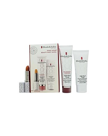 Elizabeth Arden Eight Hour Cream Gift Set 50ml Cream + 75ml Hand Treatment + 3.7g Protecting Lip Stick SPF15-H573175