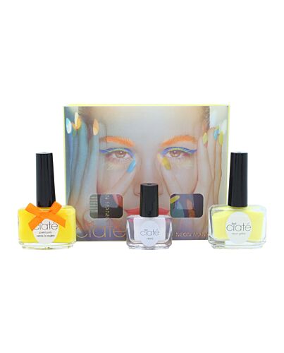 Ciaté Corrupted Neon Manicure Gift Set 13.5ml Neon Orange Nail Polish + 10g Neon Glitter + 5ml Black Light Top Coat | Maznun Fashion
