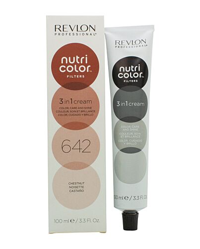 Revlon Nutri Color Filters 3 in 1 Cream Hair Colourant 100ml - 642 Chestnut | Maznun Fashion