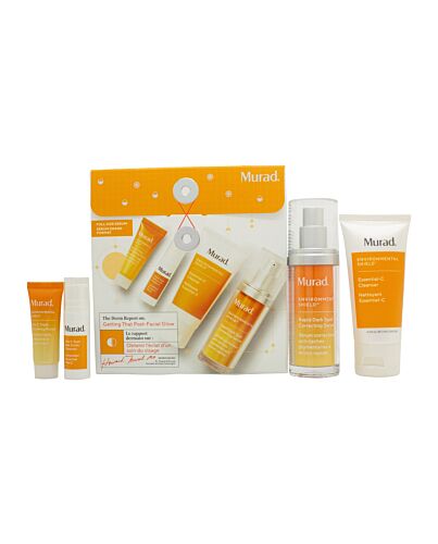 Murad The Derm Report Getting That Post-Facial Glow Gift Set 60ml Cleaner + 30ml Dark Spot Correcting Serum + 10ml Face Exfoliator + 5ml Eye Dark Circle Corrector | Maznun Fashion