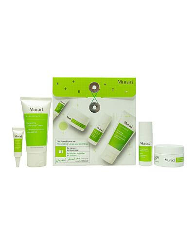 Murad The Derm Report Minimising Lines and Wrinkles 60ml Cleansing Cream + 3ml Wrinkle Corrector + 10ml Serum + 15ml Night Cream | Maznun Fashion