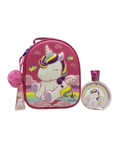 Air-Val Eau My Unicorn Gift Set 100ml EDT + Lip Gloss + Bag-J236481 | Maznun Fashion