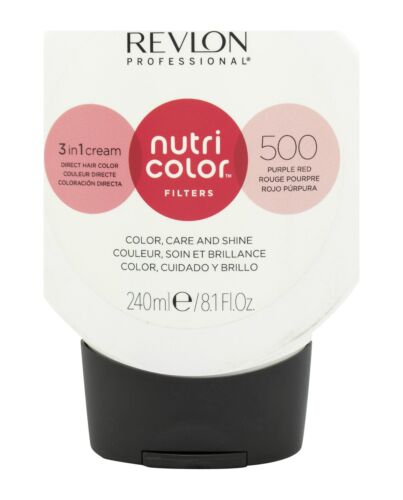 Revlon Nutri Color Filters 3 in 1 Cream Hair Colourant 240ml - 500 Purple Red | Maznun Fashion