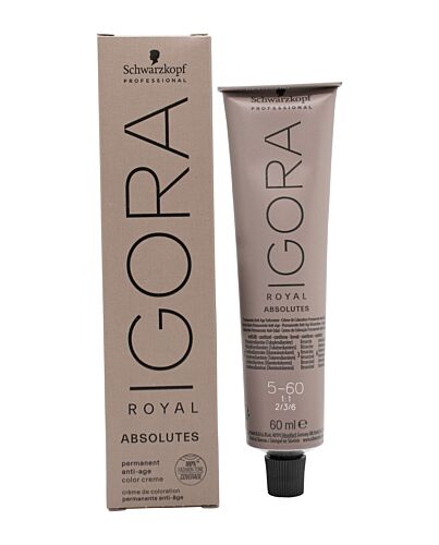 Schwarzkopf Igora Royal Absolutes Anti-Age Permanent Color Creme 60ml - 5-60 | Maznun Fashion