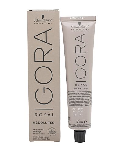 Schwarzkopf Igora Royal Absolutes Anti-Age Permanent Color Creme 60ml - 9-50 | Maznun Fashion