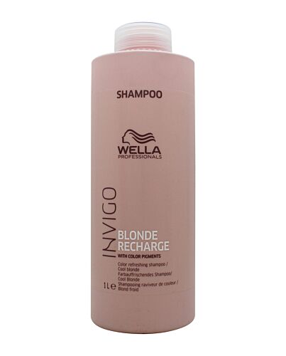 Wella Professionals Invigo Blonde Recharge Color Refreshing Shampoo 1000ml - Cool Blonde | Maznun Fashion