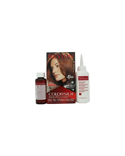 Revlon ColorSilk Permanent Hair Colour - 55 Light Reddish Brown | Maznun Fashion