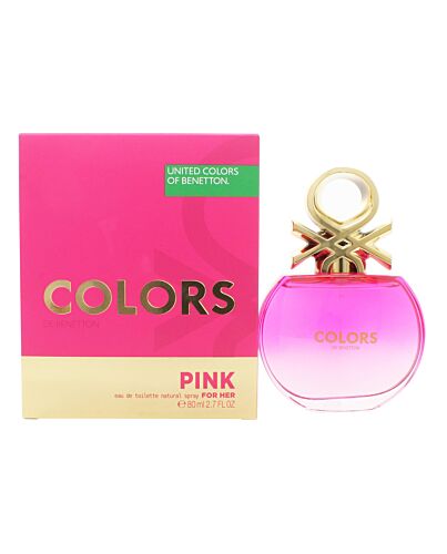 Benetton Colors de Benetton Pink Eau de Toilette 80ml Spray | Maznun Fashion