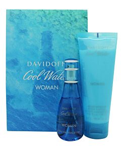 Davidoff Cool Water Woman Gift Set 30ml EDT + 75ml Body Lotion-E531331 | Maznun Fashion