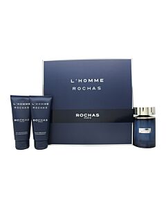 Rochas L'Homme Rochas Gift Set 100ml EDT + 100ml Shower Gel + 100ml Body Lotion | Maznun Fashion