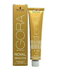 Schwarzkopf Igora Royal Absolutes Anti-Age Permanent Color Creme 60ml - 4-60 | Maznun Fashion
