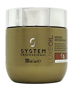 Wella System Professional Luxe Oil Keratin Restore L3 Hair Mask 200ml | Maznun Fashion
