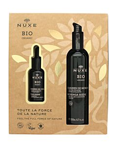 Nuxe Bio Organic Gift Set 30ml Chia Seeds Essential Antioxidant Serum + 200ml Moringa Seeds Micellar Cleansing Water | Maznun Fashion