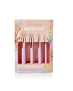 Sunkissed Flawless Brush Set 5 Pieces (This set contains:Blusher BrushPowder BrushBlending BrushEyeshadow BrushCosmetic Bag)-L524892 | Maznun Fashion