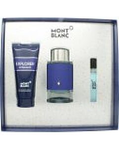 Mont Blanc Explorer Ultra Blue Gift Set 100ml EDP + 7.5ml EDP + 100ml Shower Gel-P587223 | Maznun Fashion