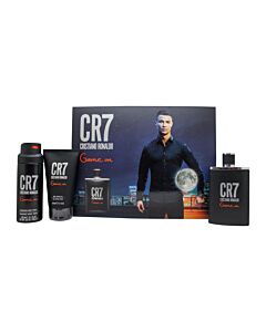 Cristiano Ronaldo CR7 Game On Gift Set 100ml EDT Spray + 150ml Shower Gel + 150ml Body Spray | Maznun Fashion