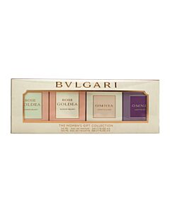 Bvlgari Miniatures Gift Set 5ml Rose Goldea Blossom Delight EDP + 5ml Rose Goldea Blossom Delight EDT + 5ml Omnia Crystalline EDT + 5ml Omnia Amethyste EDT | Maznun Fashion
