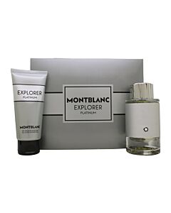 Mont Blanc Explorer Platinum Gift Set 100ml EDP + 100ml Shower Gel + 7.5ml EDP | Maznun Fashion