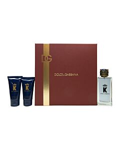 Dolce & Gabbana K Gift Set 100ml EDT + 50ml Aftershave Balm + 50ml Shower Gel | Maznun Fashion