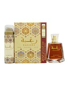 Lattafa Perfumes Raghba Gift Set 100ml EDP + 50ml Deodorant Spray | Maznun Fashion