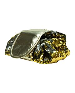 Bags Unlimited Sequin Make Up Bag - Gold | Maznun Fashion