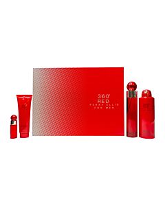 Perry Ellis 360 Red for Men Gift Set 100ml EDT + 90ml Shower Gel + 200ml Deodorant Spray + Mini 7ml EDT | Maznun Fashion
