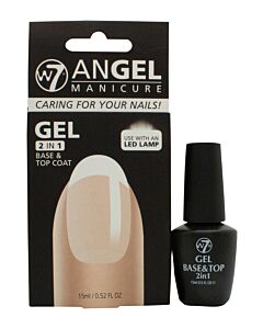 W7 Angel Manicure Gel 2 in 1 Base & Top Coat 15ml | Maznun Fashion