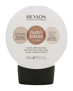 Revlon Nutri Color Filters 3 in 1 Cream Hair Colourant 240ml - 821 Silver Beige | Maznun Fashion