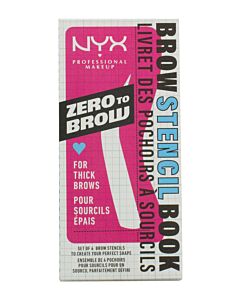 Nyx Zero To Brow Eyebrow Stencils 4 Pieces - For Thick Brows | Maznun Fashion