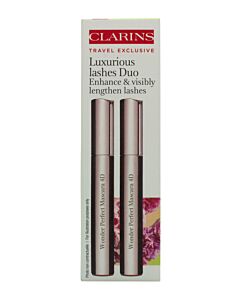 Clarins Wonder Perfect 4D Black Mascara Duo Set 2x 8ml Wonder Perfect 4D Black Mascara | Maznun Fashion