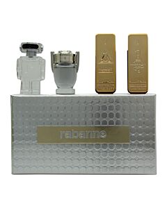 Paco Rabanne Miniatures For Him Gift Set 5ml 1 Million EDT + 5ml 1 Million Elixir EDP + 5ml Invictus EDT + 5ml Phantom EDT | Maznun Fashion