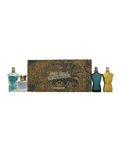 Jean Paul Gaultier Miniatures for Him Gift Set 7ml Le Male EDT + 7ml Le Beau EDT + 7ml Scandal Pour Homme EDT + 7ml Le Male Elixir EDP | Maznun Fashion