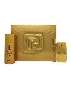 Paco Rabanne 1 Million Gift Set 50ml EDT + 150ml Deodorant Spray + 10ml EDT-C563456 | Maznun Fashion