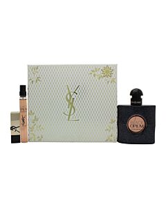 Yves Saint Laurent Black Opium Gift Set 50ml EDP + 10ml EDP + Mini Rouge Pur Couture Lipstick - Rouge Muse | Maznun Fashion