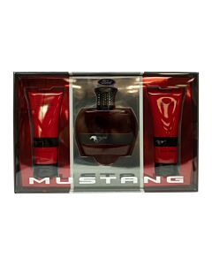 Mustang Red Gift Set 100ml EDT + 100ml Aftershave Balm + 100ml Body Wash | Maznun Fashion