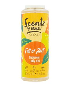 Yardley Scentz 4 Me Fragranced Body Mist 100ml Spray - Full Of Zest | Maznun Fashion