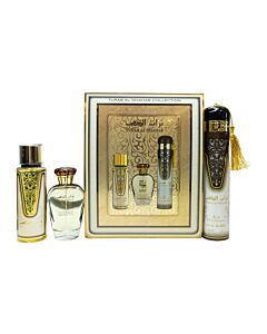 Ard Al Zaafaran Turab Al Dhahab Gift Set 100ml EDP + 250ml Body Mist + 300ml Air Freshener | Maznun Fashion
