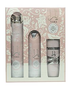 Lattafa Perfumes Yara Gift Set 100ml EDP + 300ml Air Freshener + 200ml Perfumed Spray | Maznun Fashion