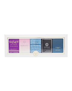 Versace Mini Set Gift Set 5ml Dylan Purple EDP + 5ml Bright Crystal EDT + 5ml Eau Fraiche EDT + 5ml Pour Homme EDT + 5ml Eros EDT | Maznun Fashion